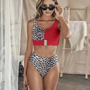 NWOT | two piece high waisted bikini
